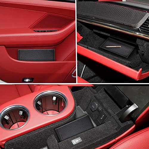 TOURSUIT Car Registration and Insurance Card Holder, Vehicle License Document Glove Box Compartment Organizer, Interior Car Accessories for Women Men (Carbon Fiber Black) - 5
