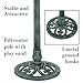 Pure Garden 50-LG1072 Antique Bird Bath-Weather Resistant Resin Birdbath with Vintage Scroll Design, 3 Ground Stakes for Garden,Outdoor Decor (Patina Green)