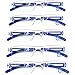 Rimless Computer Reading Glasses Blue Light Blocking, 5 Pack Fashion Clear Frame Readers for Women Men Lightweight & Comfortable Anti Glare, 2.5