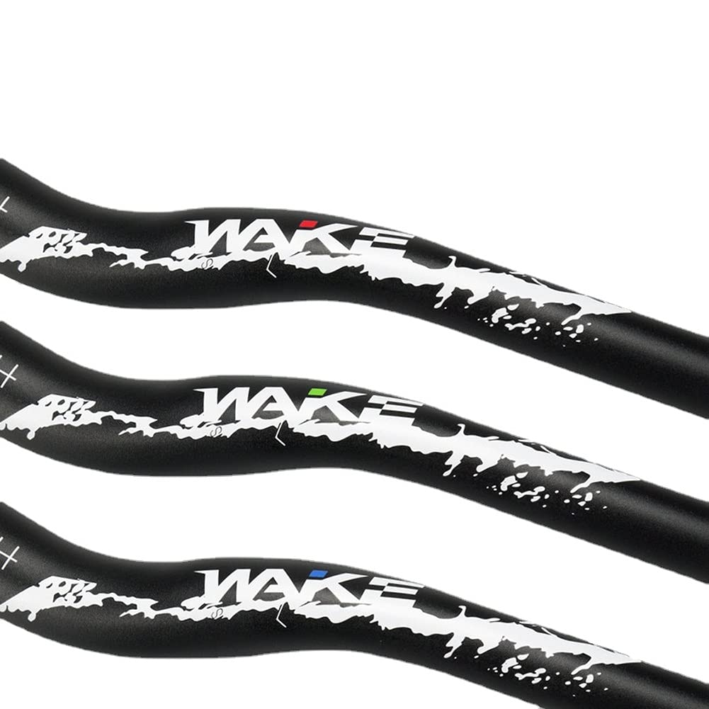 31,8 mm Manubrio superleggero per mountain bike, 780 mm in lega di alluminio MTB DH XC, manubrio rialzato (Blu, angolo grande)