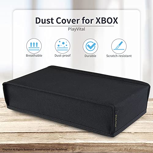 Image of PlayVital Black Nylon Dust Cover for Xbox Series S Console, Soft Neat Lining Dust Guard, Anti Scratch Waterproof Cover Sleeve for Xbox Series S Console