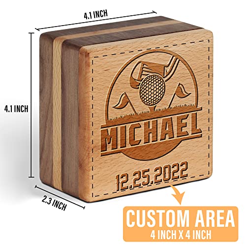 Personalized Golf Gift For Golfer - Custom Golf Set With Nice Balls And Luxury Wooden Box - Unique Gift Ideas For Him, Her, Golf Lover, Golf Coach, Boss, Couple On Anniversary, Birthday, Retirement #TOP4