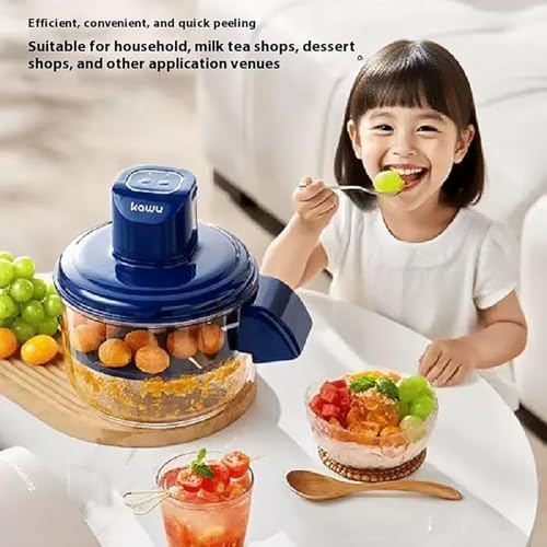 Image of Electric Grape Peeling Machine, Portable USB Charging Rechargeable Fruit Peeling Machine, Automatic Small Fruit Garlic Peeler Machine Cherry Tomato Garlics Peeler Skin Remover Tool