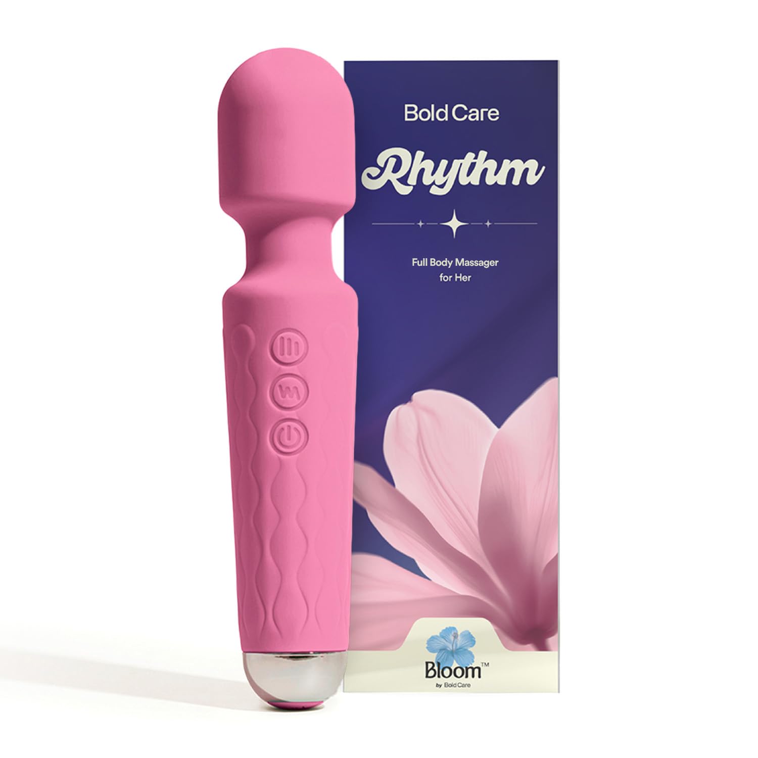 Bloom by Bold Care Personal Full Body Massager - Rhythm | 20 Vibration Modes | Waterproof & Rechargeable | Pain Relief & Relaxation | Body Safe Silicone | 360-Vibrating Head | 365 days Warranty-image-41