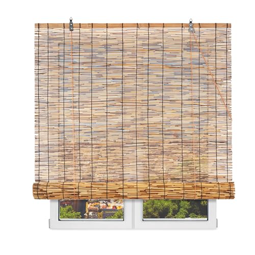 BESCH Persiana Enrollable Bambú Multiusos de Protección Solar y Privacidad (60x140cm)