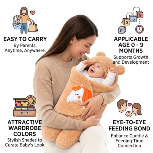 Image of First Kick Baby Blanket Newborn Combo Gift Pack of Swaddle Wrapper & Baby Bath Towel, 0-9 Months, Length 68 cm x Width 68 cm, Pack of 2 Pcs.