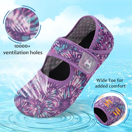 Image of Water Shoes for Women Men Barefoot Beach Swim Aqua Socks Summer Wide Slides Sandals Quick Dry Pool River Sea Sock Shoes