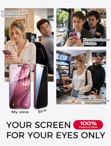 MAGIC JOHN 3rd Gen for iPhone 18 Pro Max AR Privacy Screen Protector 2-Pack - image 3