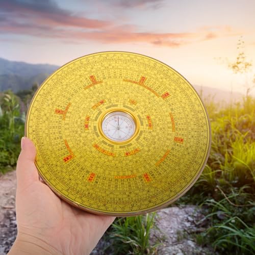 Brújula de Aleación Feng Shui con Adorno Estilo Chino miniatura 6