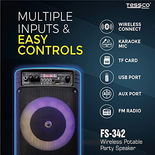 Image of 3 idea Imagine Create Print Tessco FS-342 Wireless Potable Party Speaker - Black