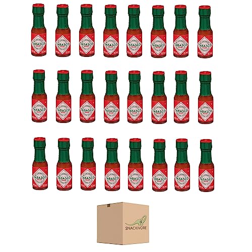 Tabasco Sauce Mini Hot Sauce Bottles- 48 Pack Of Mini Hot Sauce Bottles By Snackivore. Travel Hot Sauce, Mini Tabasco Sauce Bottles. #TOP7