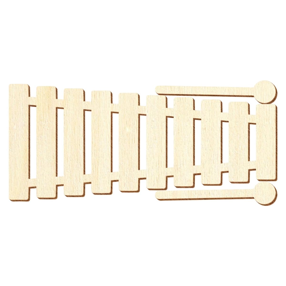 Xilofono in legno con bacchette, decorazione fai da te, 5-50 cm, dimensioni: 9 cm, confezione da 50 pezzi