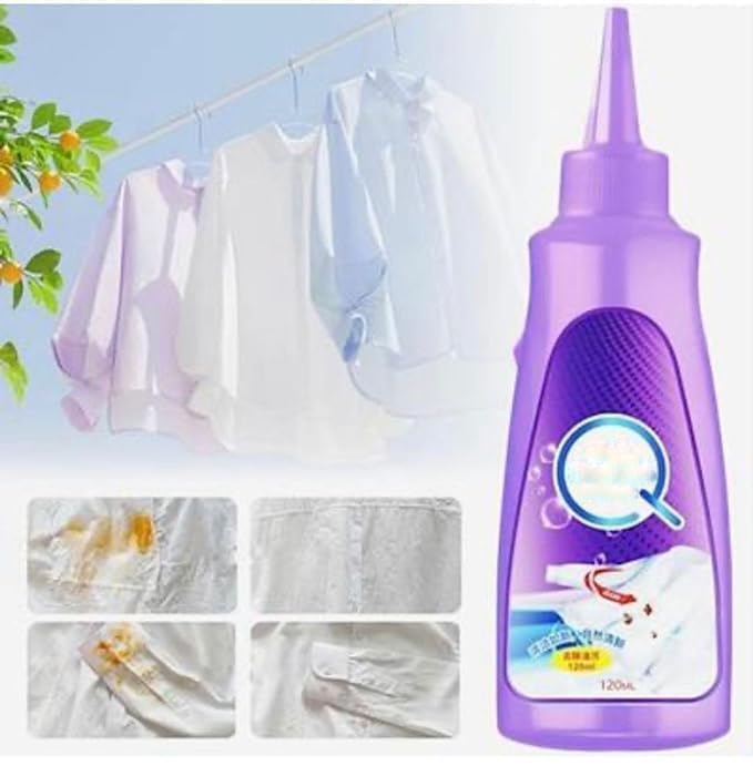 RutviRoshan Stain Remover for Clothes,Active Enzyme Laundry Stain Remover | Multi-Purpose Roll Bead Fabric Clothes Stain Remover for Cotton, Linen, Polyester, Blended Fabric3 2