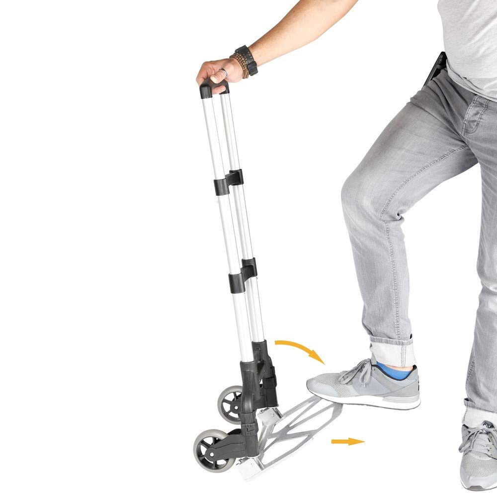 Adam Hall Accessories Porter - Zusammenklappbare Sackkarre mit verriegelbarem Ausziehgriff, AHPORTER, Silber Schwarz, 1000 mm