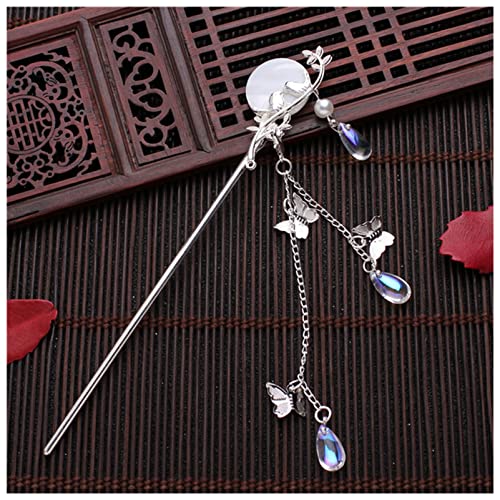 PiurUf Épingle À Cheveux Classic Pearl Tassel Papillon Papillot Stick Hair Plaque Coiffure Coiffure Blanc Coiffure De Cheveux Coiffure Cheveux Bijoux Bijoux Épingle À Cheveux Mariage (Size : 6)