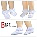 EPEIUS 6 Pair Pack Newborn Baby-Girls Eyelet Frilly Lace Socks Princess Ankle Socks White/Pink/Ivory/Grey/Green/Purple 0-3 Months
