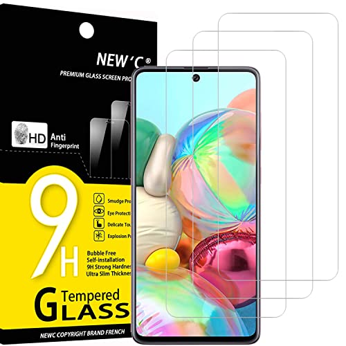 NEWC 3 Stück für Samsung Galaxy A71 Note 10 Lite für Panzerglas Frei von Kratzern 9H Härte HD Displayschutzfolie 0.33mm Ultra-klar Ultrabeständig