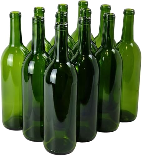 FastRack Botellas de vino verde, capacidad de 25.4fl oz (paquete de 12), 25.4fl oz disponible en Yaxa Colombia