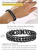 PROSTEEL schwarz Edelstahl Armband 23cm/12mm Panzerkette Armband Herren Jungen schwer Glieder Link Kettenarmband Armkette Armreif Hip Hop Stil Modeschmuck Accessoire für Vatertag Jahrestag #5