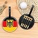 Seocka Flag German Coat of Arms Pu Leather Golf Tees Holder Golf Accessory Organizer Hold 5 Pcs Golf Tees Hook to Golf Bag Belt Clip for Golf Bag Golfer Dad Gift