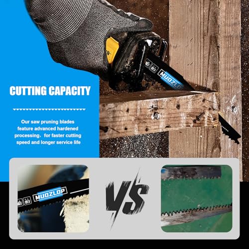 Image of 25 Pack 9 inch Reciprocating Saw Blades Set, 6 /12TPI High Carbon Saw Blades, Woodcutting Saw Blades with Organizer Case (25, 6 /12TPI /9 inch)