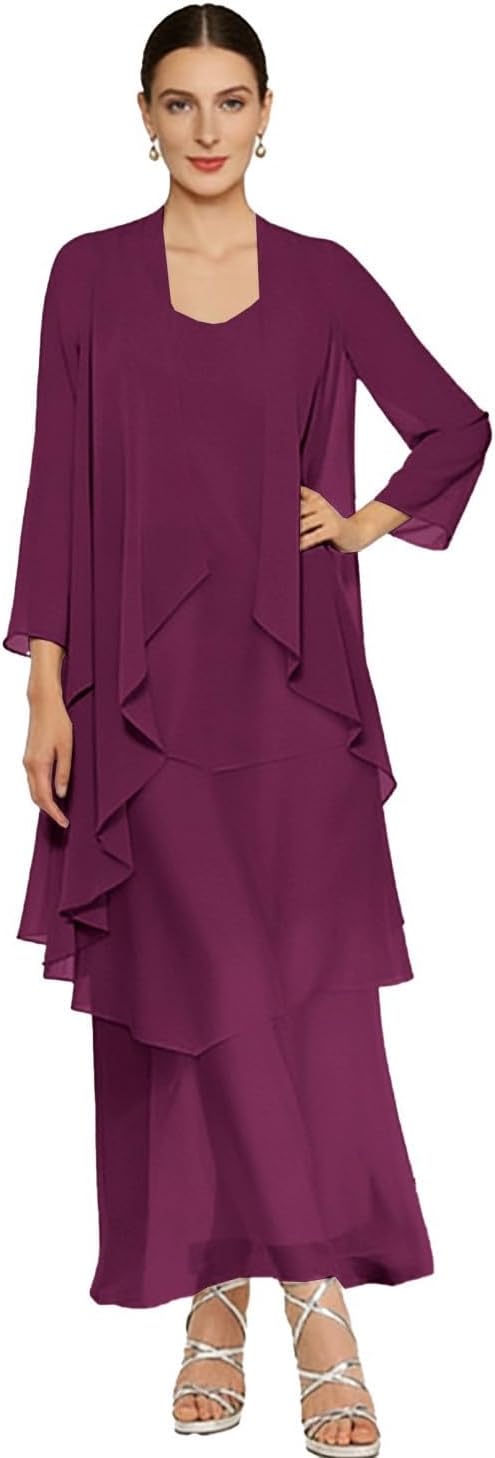 2 Pieces Mother of The Bride Dress Suits for Women Dressy Grandmother of The Bride Suits for Wedding
