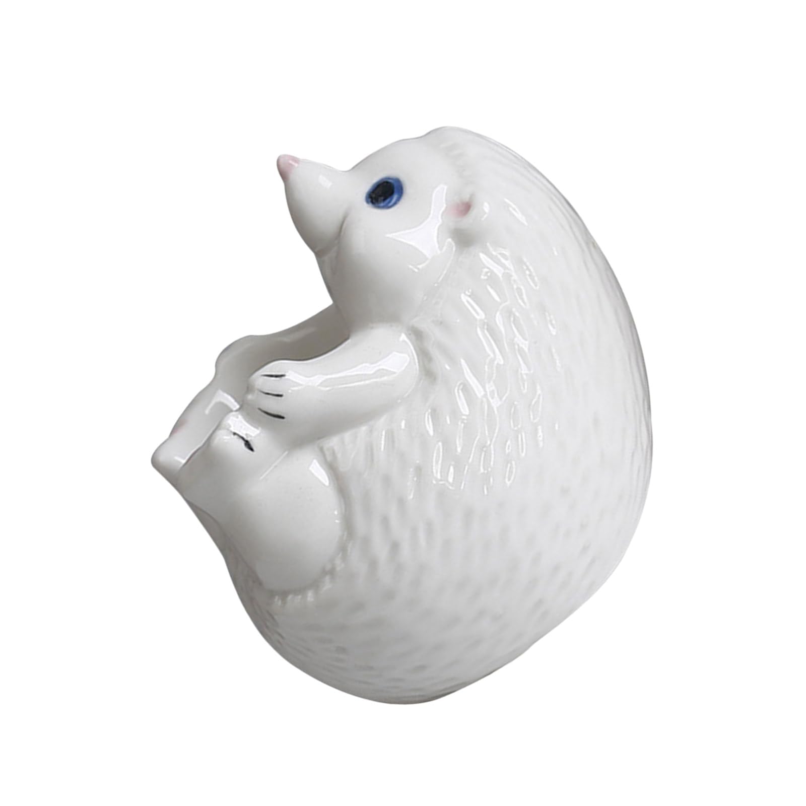 Hedgehogs Holder Ceramic Cup Tableware for Kids Breakfast, Quick-Clean Succulents Pot Home Decoration Childrens Breakfast Eggs Cup Ceramic Hedgehogs Statue Animal Shape Safe Dishwasher Friendly