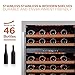 Ca'Lefort Wine Fridge & Cooler - 24 Inch 52 Bottle Wine Cooler Refrigerator, 40-65°F Dual Zone Wine Refrigerator Glass Door, 3 LED Built-in or Freestanding Fridge for Home/Bar/Kitchen (5.65 cu.ft)