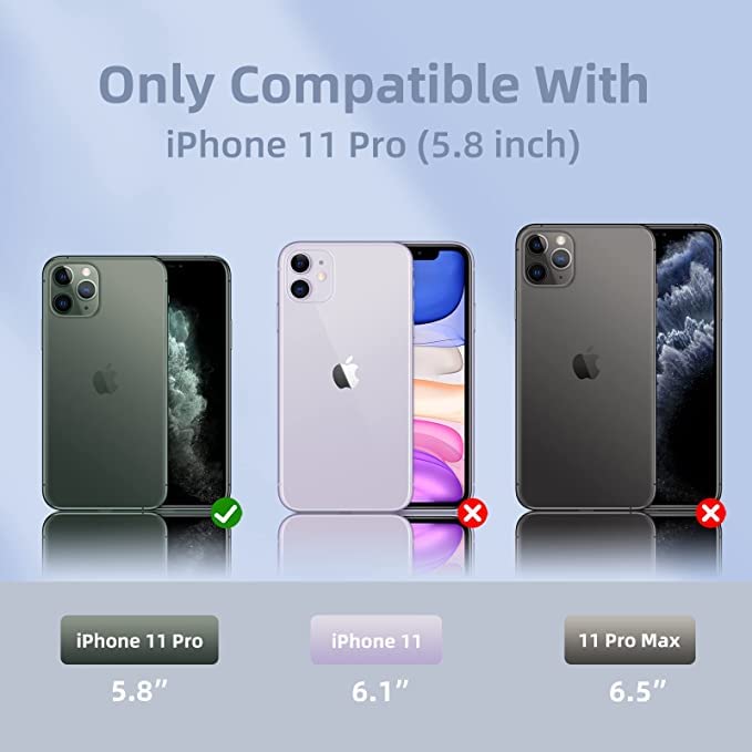 Image of DIZORO Silicone Back Case for iPhone 11 Pro, Soft-Touch Phone Microfiber Silicone Back Cover for iPhone 11 Pro - Navy
