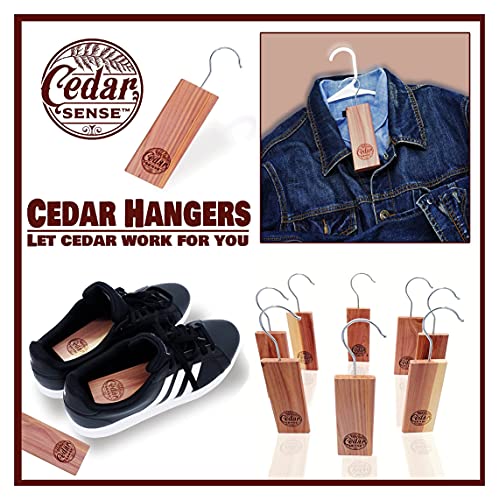 Cedar Hang-Ups - 8 Pack - Cedar Sense - Made In The U.s.a. - Cedar Blocks For Clothes Storage - Cedar For Closets And Drawers - Long Lasting Cedar Scent #TOP3