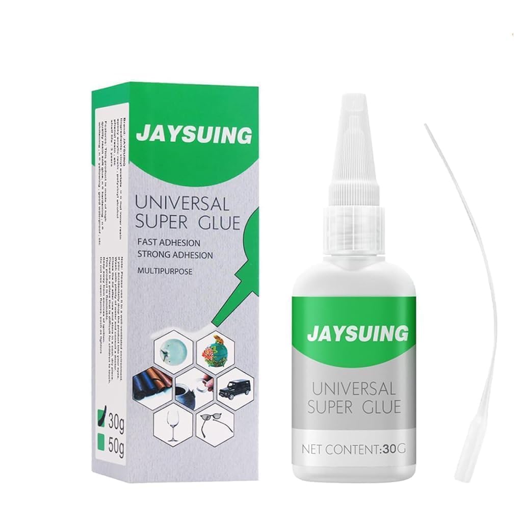 JAYSUING Universal Super Glue Strong Instant Adhesive Fast Dry Multipurpose Bonding Glue for Metal Plastic Wood Ceramic Glass Rubber Leather Repair-image-0
