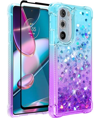 Coque Moto Edge Plus 2022 antichoc transparente sable mouvant