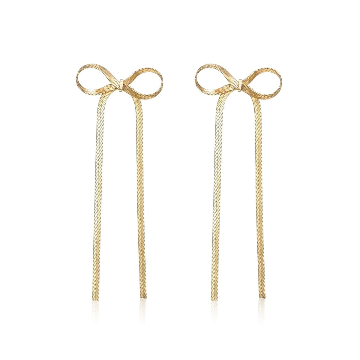 See full amazon price history chart for SANNIDHI® Bow Earrings for Women Fashion 4 Bow Drop Studs Earrings for Women Gold Soft Steel Dangle Earrings Long Tassel Chain Earrings Wedding Statement Gifts for Women - 1 Pairs SANNIDHI® Bow Earrings for Women Fashion 4 Bow Drop Studs Earrings for Women Gold Soft Steel Dangle Earrings Long Tassel Chain Earrings Wedding Statement Gifts for Women - 1 Pairs (B0D5YJG7CG) Amazon Price History, Amazon Price Tracker