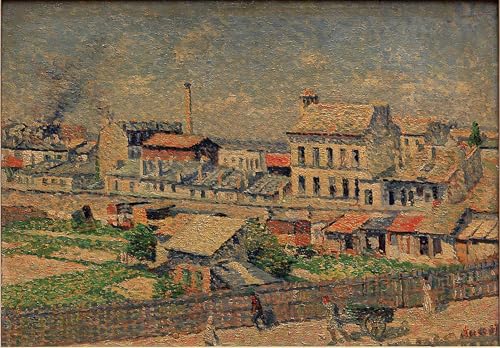 Tableaux Graffiti Art Mural Rue Damrémont Montmartre Maximilien Luce Poster Moderne Chic 60x90cm