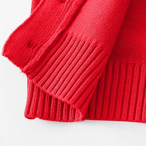 Girls Cardigan Sweaters V-Neck Long Sleeve Button Lightweight Knitted Cotton Fall Sweater Tops 2-10 Years4