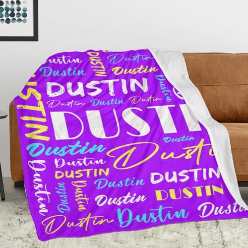 Personalized Blankets for Kids with Names Customized Blankets with Name for Adult Custom Blanket Gift for Birthday Christmas Valentines Day Gift