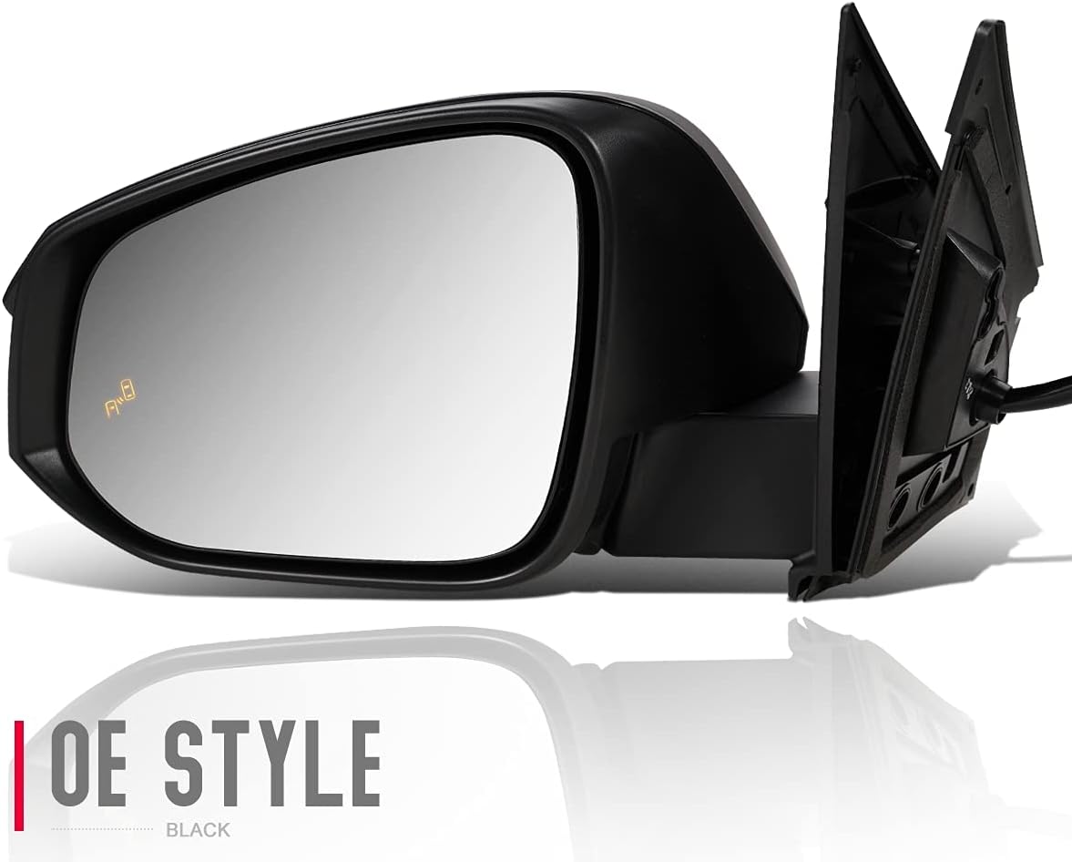 Auto Dynasty TO1320343 Factory Style Driver Left Side Mirror - Manual Folding | Power Adjust | Heated Glass | Turn Signal | Blind Spot Detection - Compatible with Toyota Rav4 15-18, Paint to Match