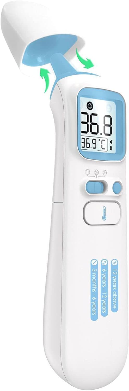 Thermomètre numérique infrarouge mode frontal auriculaire objet multi-usage