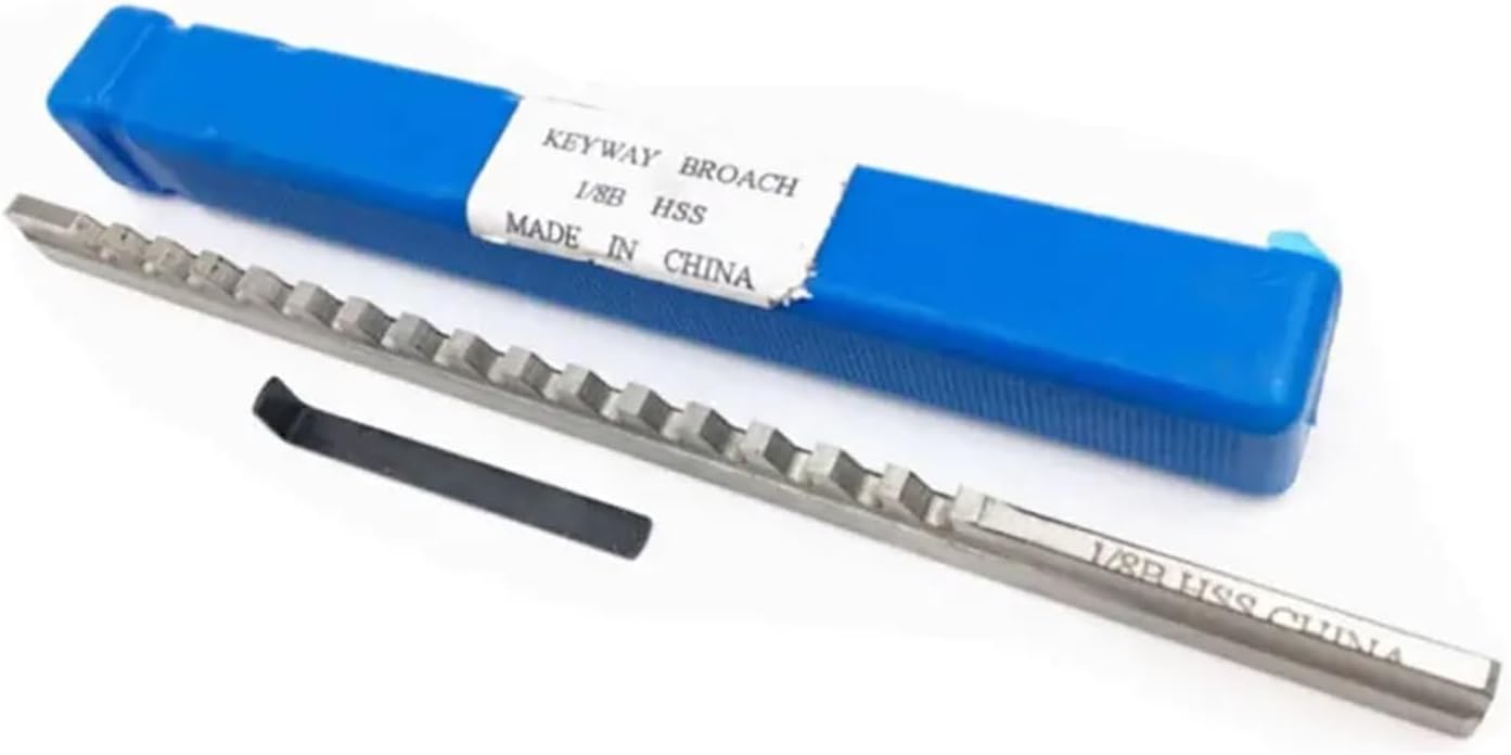 Push Type Keyway broaches 1/8 B Push-Type HSS Keyway Broach Inch Size with Shim Broaching Cutters Cutting Tools for CNC Machine