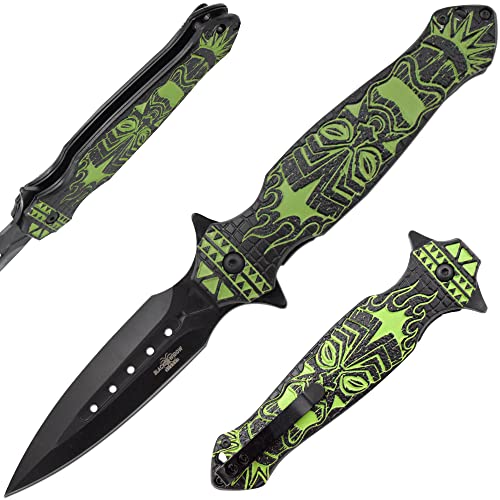 Snake Eye Tactical Heavy-Duty Printed-Handle EDC Pocket-Folding Knife - Snake Eye Tactical