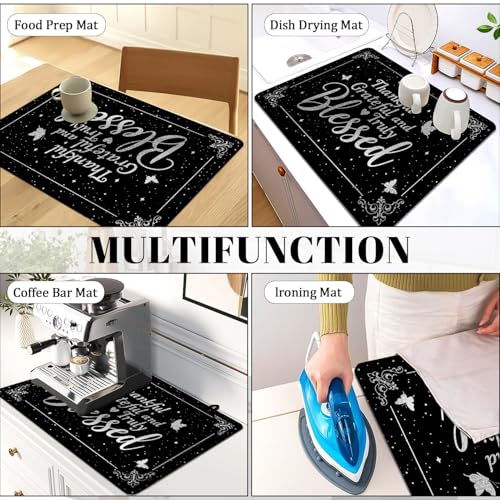 Image of Stove Top Cover for Electric Stove 28 inchx 20 inch, Thankful Grateful and Truly Blessed Heat Resistant Glass Top Stove Cover Protector, Glass Cooktop Covers, Kitchen Electric Flat Stove Top Covers