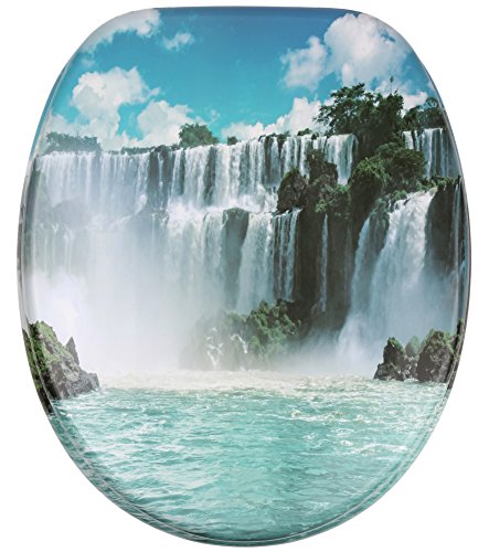 Sanilo Soft Close Toilet Seat, Wide Choice of New Toilet Seats, Stable Hinges, Easy to Mount (Waterfall), 470mm x 377mm - Image 2