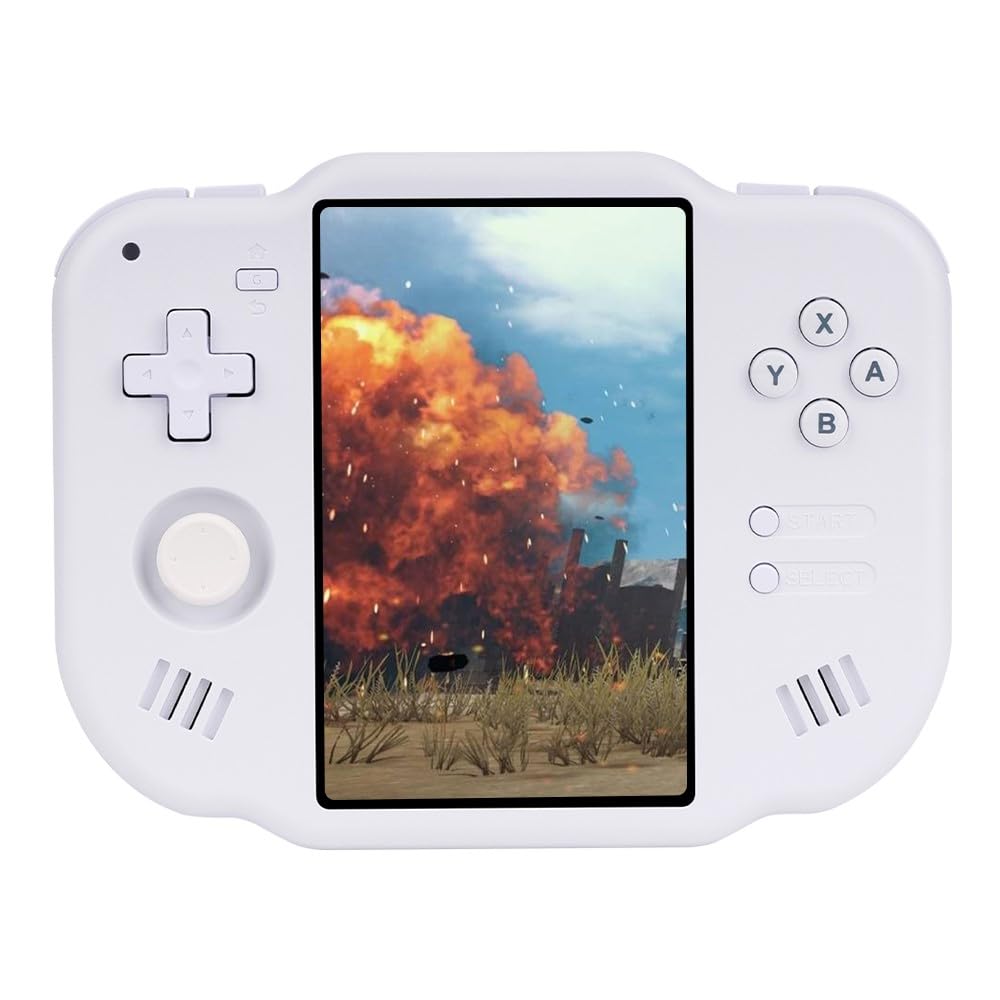 Mini Zero 40 Android Handheld Game Console, 4 Inch Retro Classic Gaming Device with 64GB TF Card, 64-bit, White (White)
