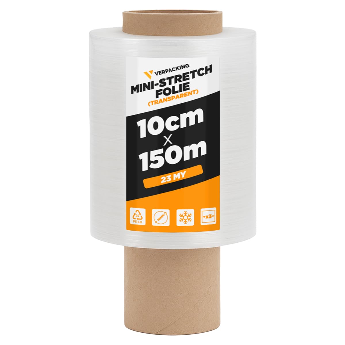 verpacking 40x Film estensibile mini 10 cm x 150 m trasparente 23 my | resistente agli strappi e affidabile