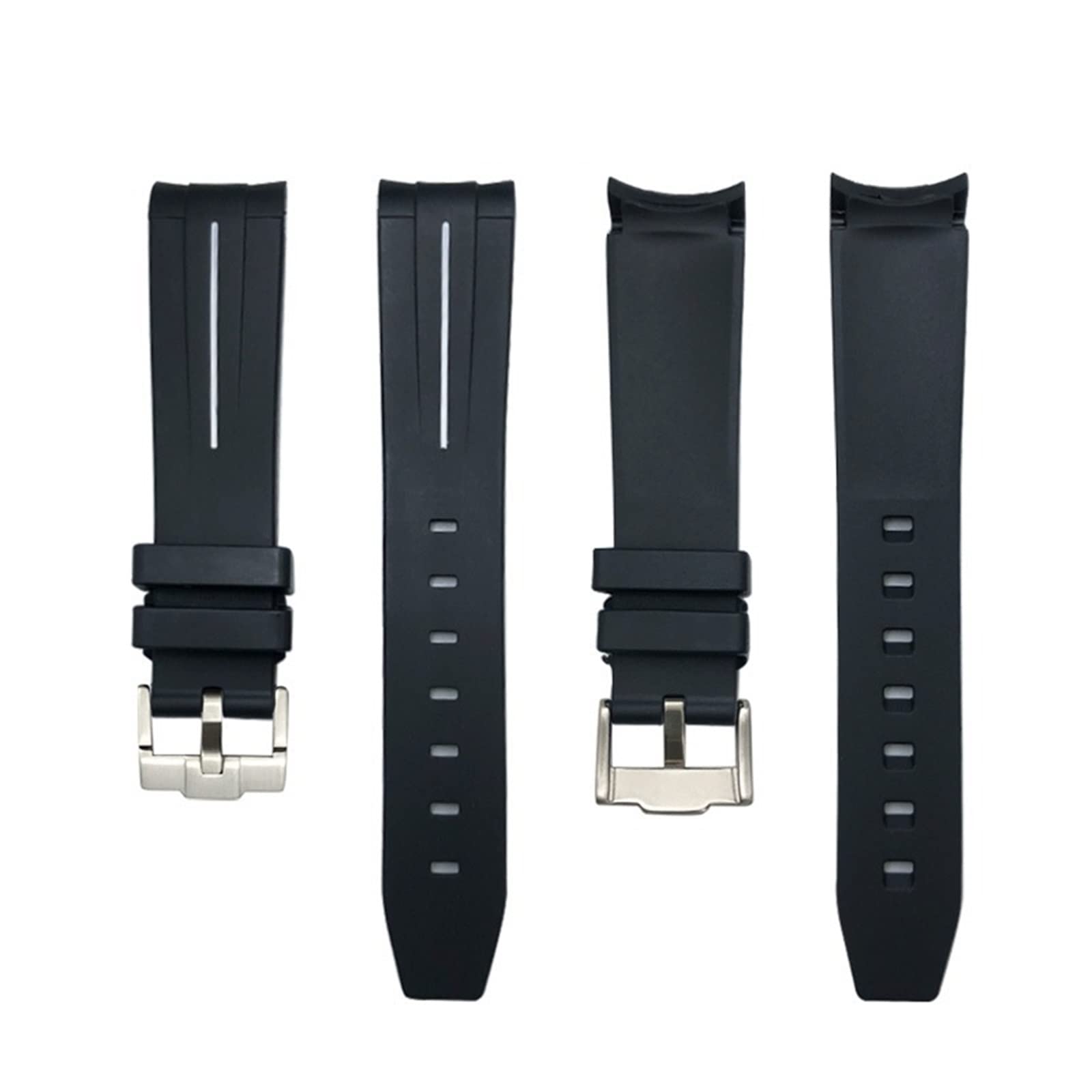 18mm 19mm 20mm 21mm 22mm Gummi Armband Für Omega Sxwatch Seamaster Speedmaster Planet Ocean Tissot Curved End Gummi Armband