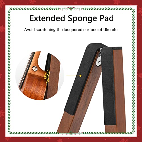 Donner Wood Ukulele Stand Mini Guitar Stand For Small Musical Instruments，Violin Stand With Bow, Mandolin Floor Stand Folding A Frame Holder For Concert Soprano Tenor Ukulele，Banjo #TOP1