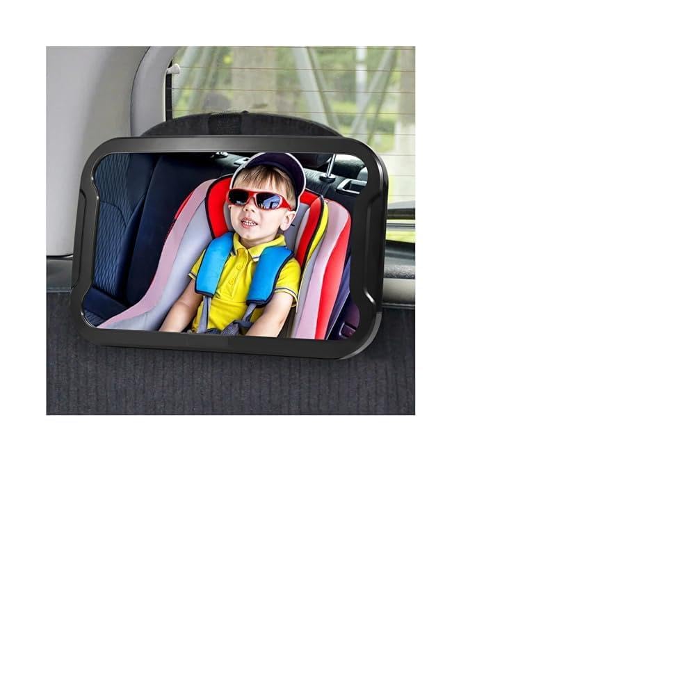 Vinabo Espejo Coche Bebé Asiento Trasero, Espejo Bebe Coche Amplio Campo de Visión - Prueba de Roturas, Cosas para Bebes, Accesorios Esenciales para Padres Primerizos (Paquete de 5)