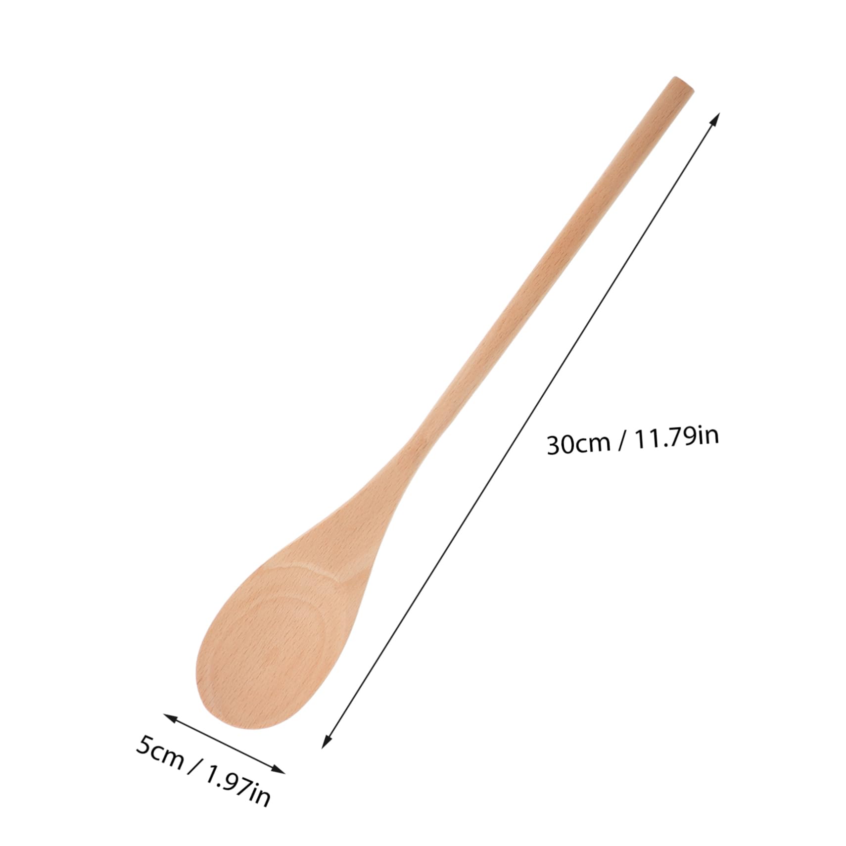 Cuchara de Madera Mango Largo 24 Piezas para Mezclar y Servir
