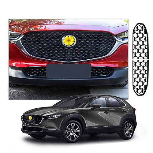 Image of CDEFG 2Pcs for Mazda CX-30 Front Grill Mesh Inserts Trim Front Grille Guard | for 2019-2024 2025 Mazda CX-30 Car Exterior Accessories ABS Material (300MM for CX30 Grilles)