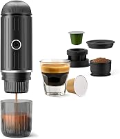 BENFUCHEN Hordozható Elektromos Eszpresszó Gép - USB-C Töltésű Kávéfőző Utazáshoz, Kempingezéshez, 19 Bar, Őrölt Kávéhoz és Nespresso Kapszu 1